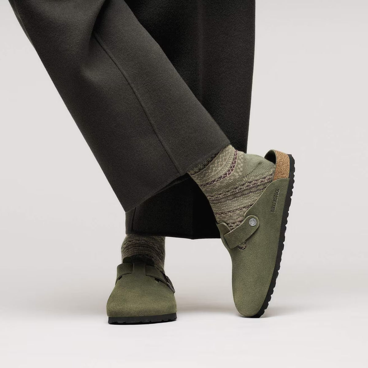 BOSTON SABOT SUEDE GREEN